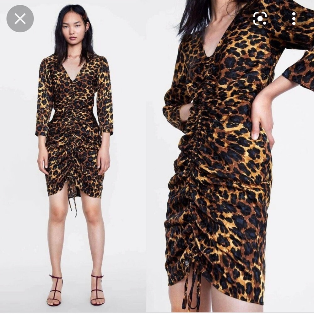 Leopard Zara dress. Perfect condition worn once.